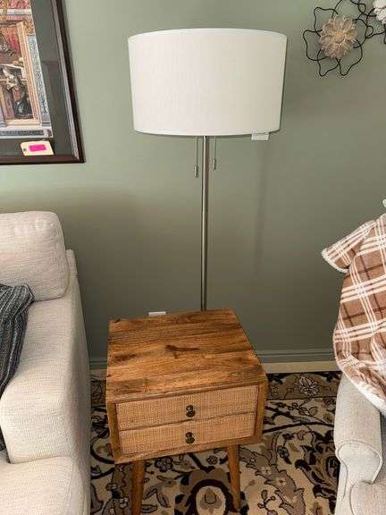 Side Table and Floor Lamp