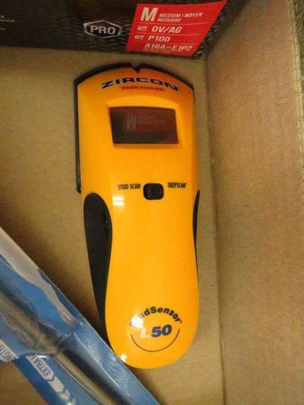 Stud Finder, Reusable Respirator, Cliptech Hubs, Auger Bit