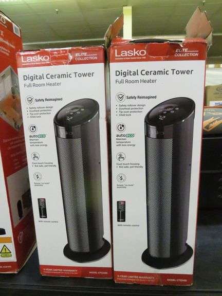 2) Lasko Digital Ceramic Tower Heater