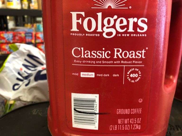 3) Folgers Classic Roast Ground Coffee