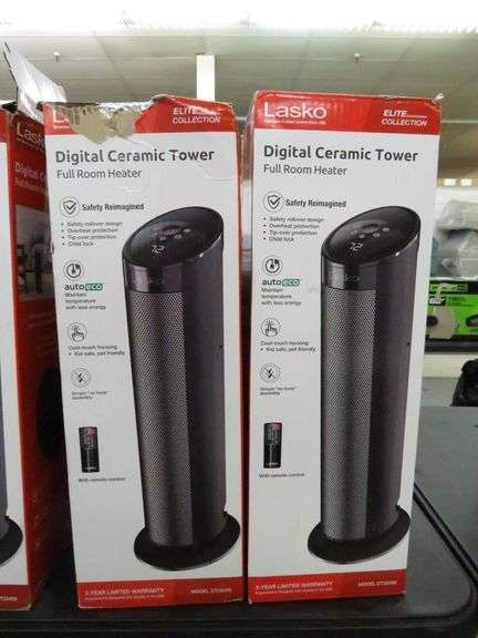 2) Lasko Digital Ceramic Tower Heater
