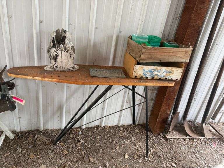 Wooden Ironing Board, Minnesota License Plate, Fruit Crates
