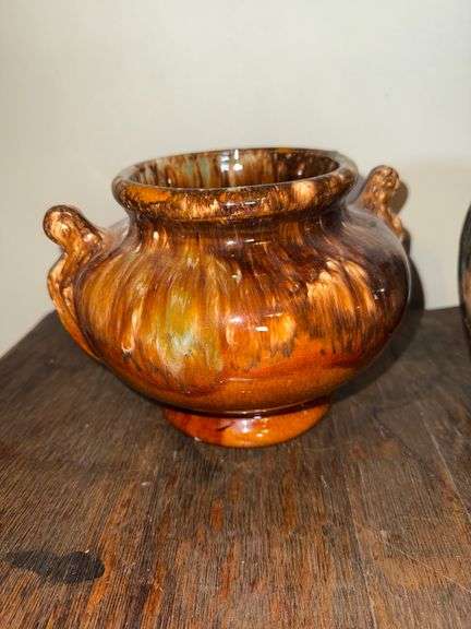 2) 1920's Brushed McCoy Vases