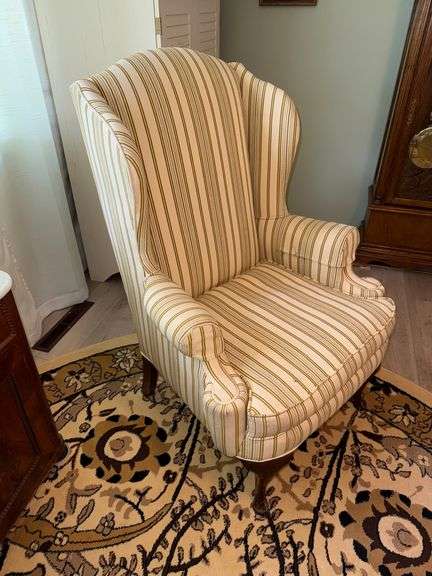 Queen Anne Style Wing Back Chair