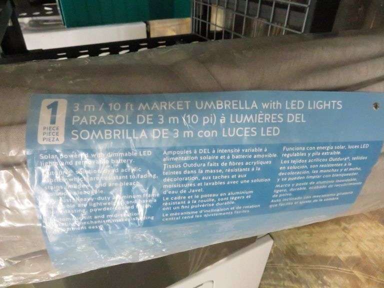 Market Umbrella with LED Lights