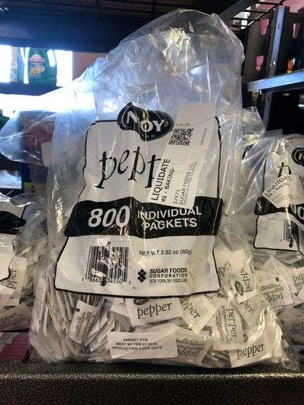5) N'Joy Pepper Packets, N'Joy Iodized Salt Packets