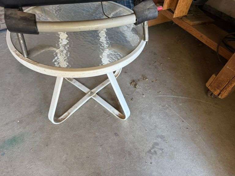 Table BBQ and Small Patio Side Table