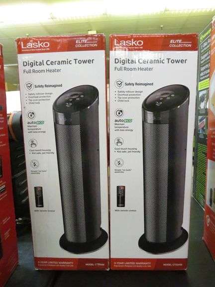 2) Lasko Digital Ceramic Tower Heater
