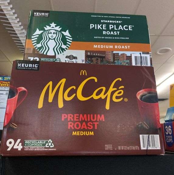 Starbucks Medium Roast K-Cup Pods, McCafe Medium K-Cup Pods