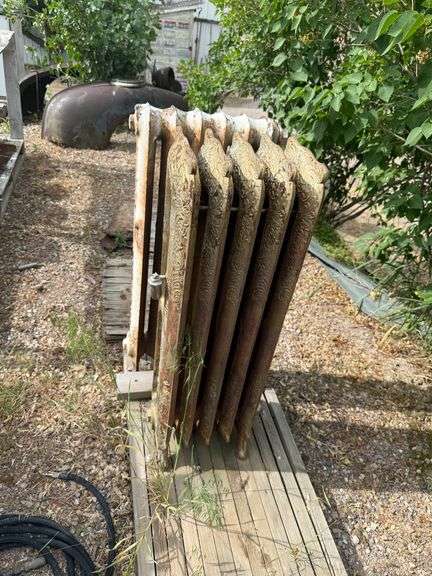 2) Ornate Cast Iron Steam Radiators