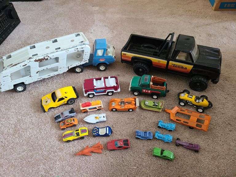 Tonka Truck, Tonka Truck and Trailer, 5) Old Metal Cars, Cars