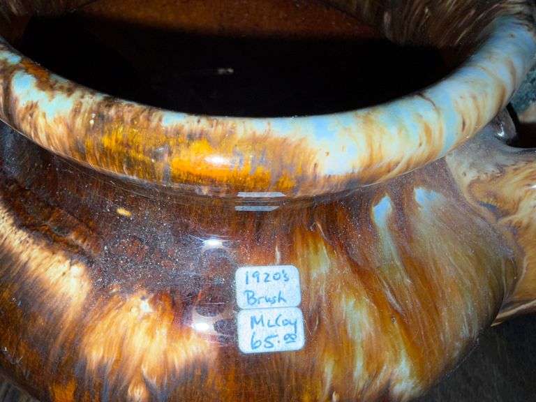 2) 1920's Brushed McCoy Vases