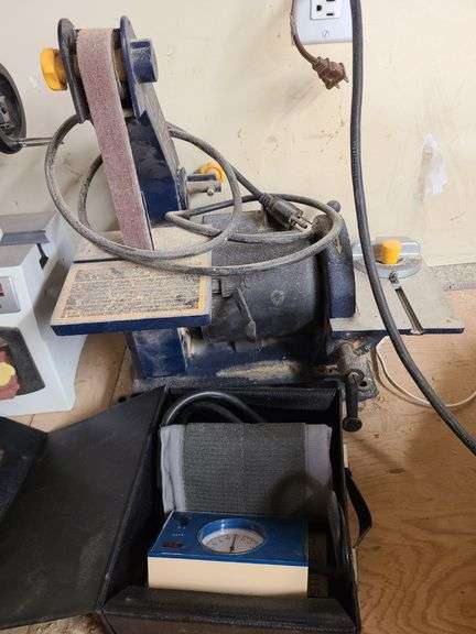 Blood Pressure Cuff & Reader, GMC Belt & Disc Sander