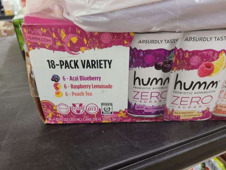 Sparkling Water, Humm Probiotic Kombucha