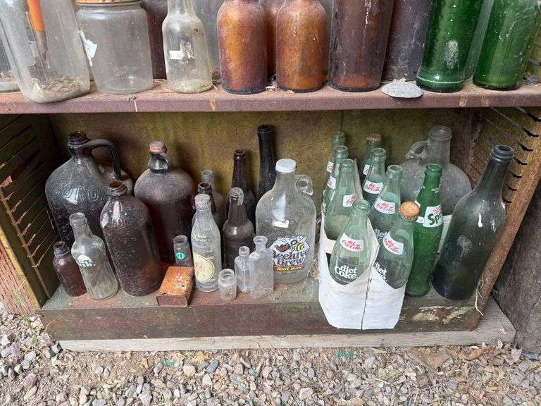 Large Collection of Glass Bottles