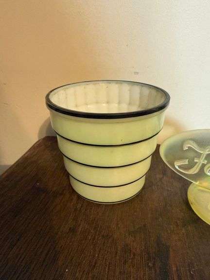 Vintage Fenton Vase and Sign