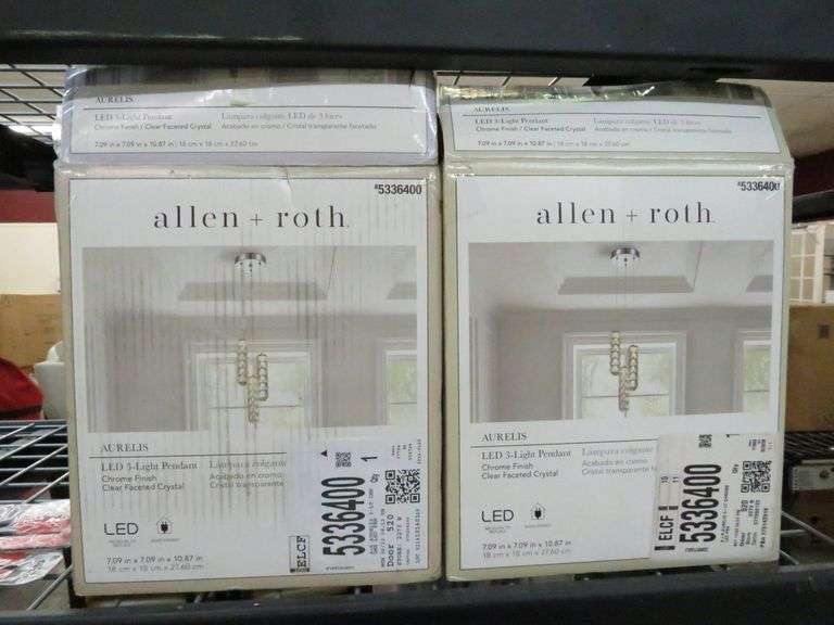 2) Allen + Roth Aurelis Three Light Pendant