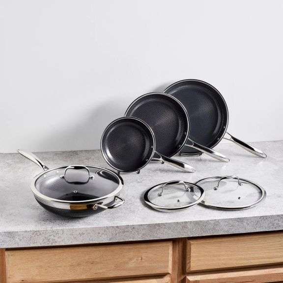 Hexclad Seven Piece Cookware Set