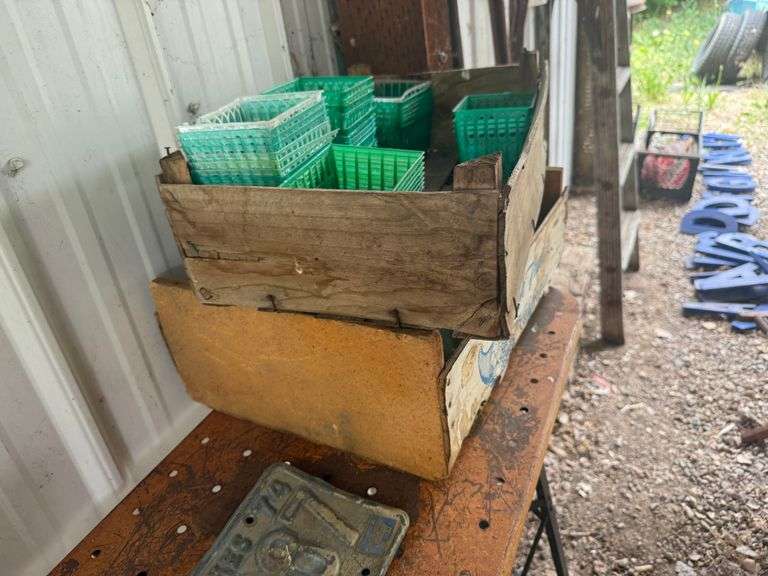 Wooden Ironing Board, Minnesota License Plate, Fruit Crates