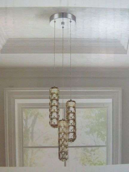 2) Allen + Roth Aurelis Three Light Pendant