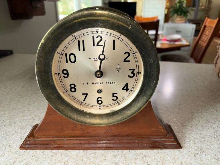 Chelsea Antique Original WWII Antique Maritime Clock