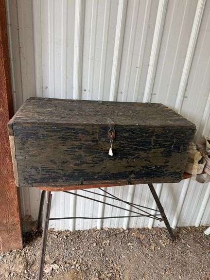 Wooden Storage Trunk, Ironing Board