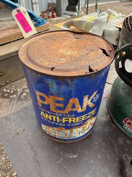 Coleman Heater, Peak Antifreeze Tin, Armstrong Room Heater,  Material