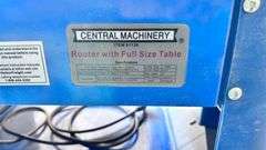 Central Machinery Router Table with Accessories - Prime Time Auctions, Inc.