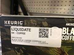 2) Black Rifle Just Black Medium Roast K-Cup Coffee Pods