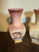 2) Fenton Leaping Trout Vases