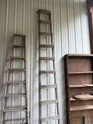 2) Ladders, Metal Shelf