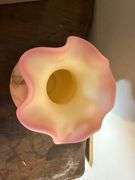 Fenton Burmese Glass Ruffled Vase