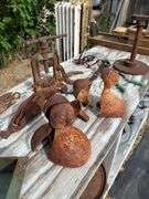 Rustic Cast Iron and Metal Collectibles