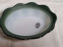 Blue Opaline Milk Glass Hen on Nest Dish, Glass Chicken Hen 7 Deviled Egg Holder