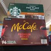 Starbucks Medium Roast K-Cup Pods, McCafe Medium K-Cup Pods