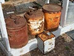 3) Vintage Gas Cans 1) Metal Kerosene Can
