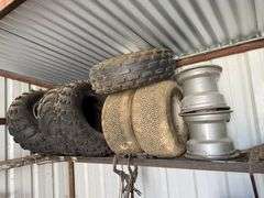 Tires, Rims, Wood Pieces, Cords