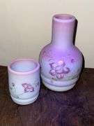 Fenton Blue Burmese Tumble-Up Glass Messenger