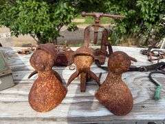 Rustic Cast Iron and Metal Collectibles