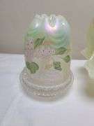 Fenton Yellow Topaz Basket, Fenton Fairy Lamp