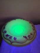 Burmese Fenton Rolled Rim Bowl on Stand