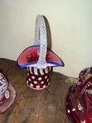 Koi Fish Fairy Lamp, Fenton Hand Painted Glass Pitcher, Fenton Stars and Stripes Basket, Fenton "Swa