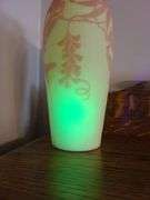 Fenton Uranium Kelsey Murphy Cameo "Wisteria Lane" Hummingbird Vase