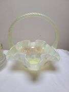 Fenton Yellow Topaz Basket, Fenton Fairy Lamp