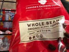 Tim Hortons Whole Bean Medium Coffee, Starbucks Whole Bean Medium Coffee, Coffee Mate Original Cream