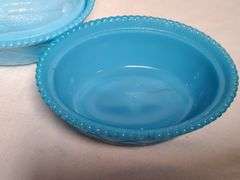 Fenton Hand-Painted Hen on Nest Dish, Fenton Depression Glass Duck Dish