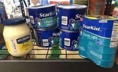 4) Starkist Chunk Light Tuna In Water, Starkist Chunk Light Tuna In Water 12pk, Hellman's Real Mayo