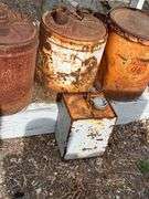 3) Vintage Gas Cans 1) Metal Kerosene Can