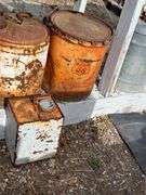 3) Vintage Gas Cans 1) Metal Kerosene Can