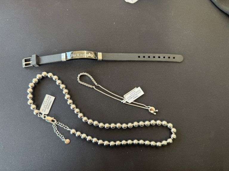 Necklace, 2) Bracelets
